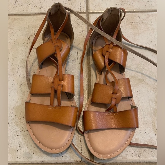 Old Navy Brown Lace-Up Gladiator Sandals Size 7 - Picture 9 of 10